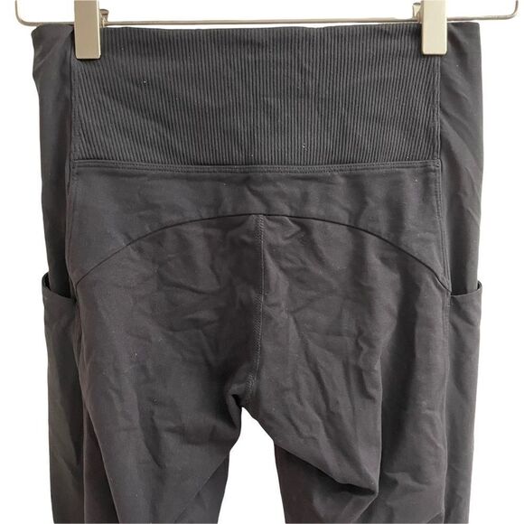 ATHLETA Excursion Hybrid Tight Black Leggings Ribbed Cuffed Hems Size XS‎ - Picture 7 of 10